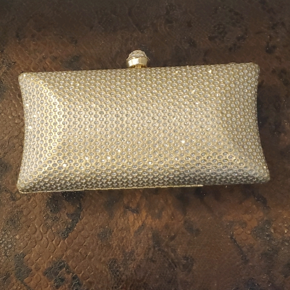 Gold shoulder bags